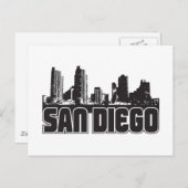 San Diego Skyline Postkarte (Vorne/Hinten)