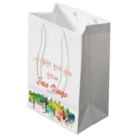 SAN DIEGO SKYLINE-SP - MITTLERE GESCHENKTÜTE (Rückseite Schrägansicht)