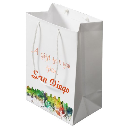 SAN DIEGO SKYLINE-SP - MITTLERE GESCHENKTÜTE (Vorderseite Schrägansicht)