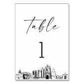 San Diego Skyline Tischnummer 3.5x5 Karte (Vorderseite)