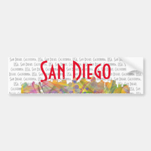 SAN DIEGO SKYLINE WB1 - AUTOAUFKLEBER