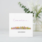 SAN DIEGO SKYLINE WB1 - EINLADUNG (Stehend Vorderseite)