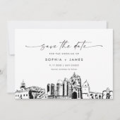 San Diego Skyline Wedding Save the Date Card Einladung (Vorderseite)