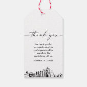 San Diego Skyline Wedding Vielen Dank für Ihr Inte Geschenkanhänger (Rückseite)