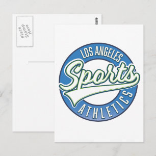 San Diego Sports Athletic Logo Postkarte