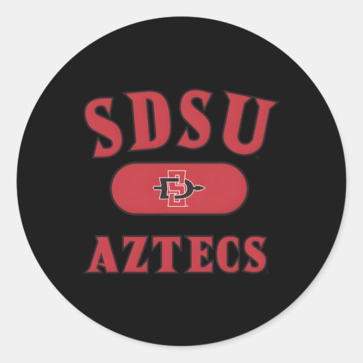 San Diego Staat Aztecs Varsity Runder Aufkleber (Vorderseite)