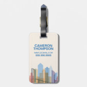San Diego Stadt-Skyline Gepäckanhänger (Rückseite vertikal)