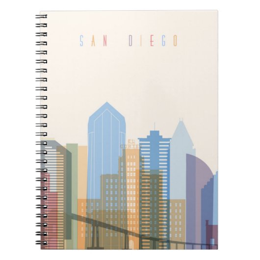 San Diego Stadt-Skyline Notizblock (Vorderseite)