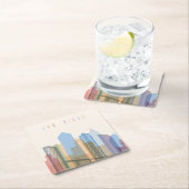 San Diego Stadt-Skyline Rechteckiger Pappuntersetzer (Vor Ort)