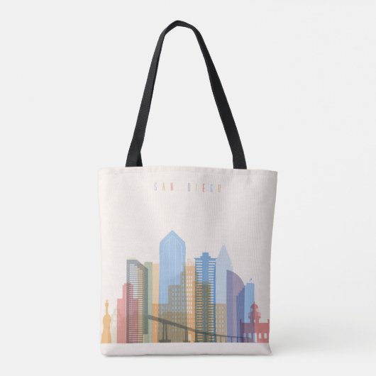 San Diego Stadt-Skyline Tasche (Rückseite)