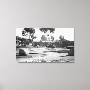 San Diego, Stadtpiazza-Ansicht-Fotografie CAs alte Leinwanddruck