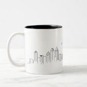 San Diego StadtSkyline bleibe noble Kaffee-Tasse Zweifarbige Tasse (Links)