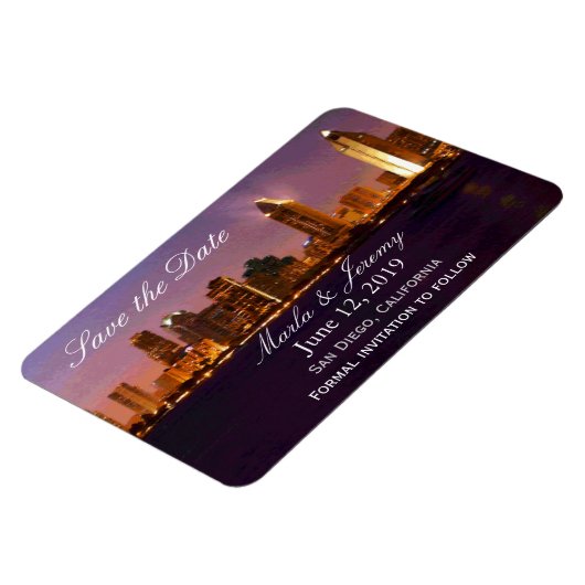 San Diego-Stil Save the Date Magnet (Linke Seite)