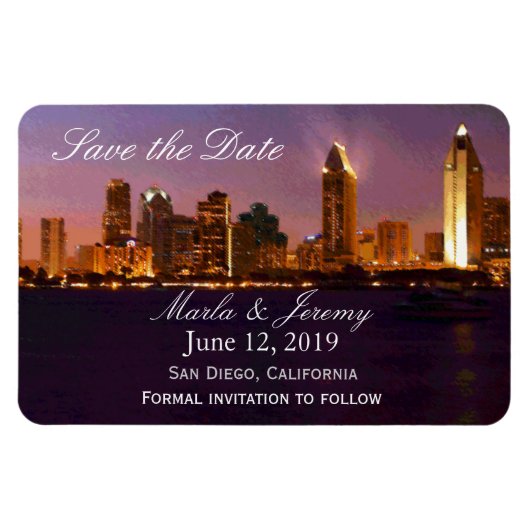 San Diego-Stil Save the Date Magnet (Horizontal)