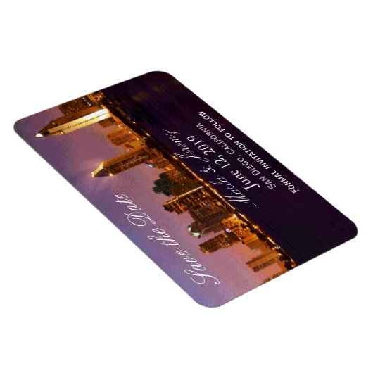 San Diego-Stil Save the Date Magnet (Rechte Seite)