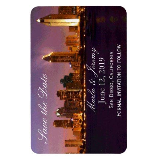 San Diego-Stil Save the Date Magnet (Vertikal)