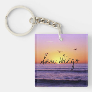 San Diego Strand-Sonnenuntergang Schlüsselanhänger