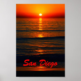 San Diego Sunset by Bill Kuffrey Poster