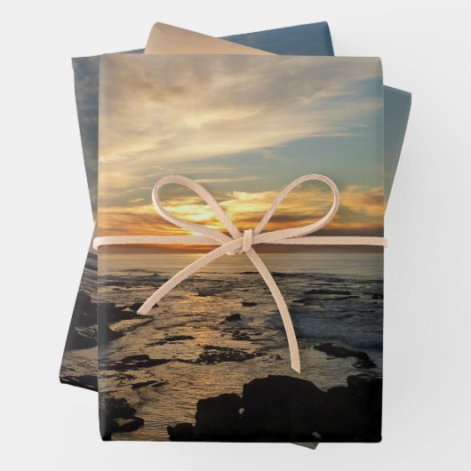 San Diego Sunset I California Seascape Geschenkpapier Set (Beispiel)