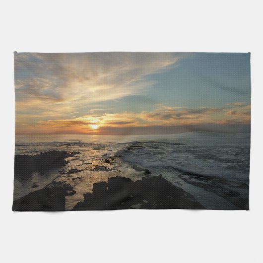 San Diego Sunset I California Seascape Handtuch (Horizontal)