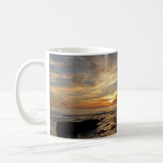 San Diego Sunset I California Seascape Kaffeetasse (Links)