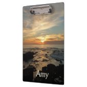 San Diego Sunset I California Seascape Klemmbrett (Links)