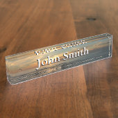 San Diego Sunset I California Seascape Namensplakette (Seite)