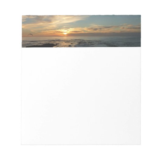 San Diego Sunset I California Seascape Notizblock (Vorderseite)