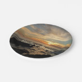 San Diego Sunset I California Seascape Pappteller (Schrägansicht)