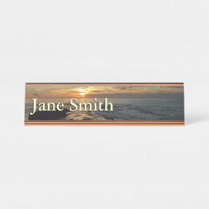 San Diego Sunset I California Seascape Schreibtischnamensplakette
