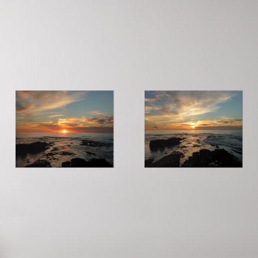San Diego Sunset II California Seascape Bilderwand Sets (Vorderseite)