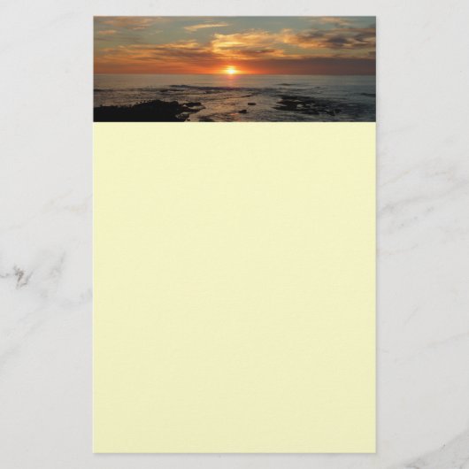 San Diego Sunset II California Seascape Briefpapier (Vorderseite)