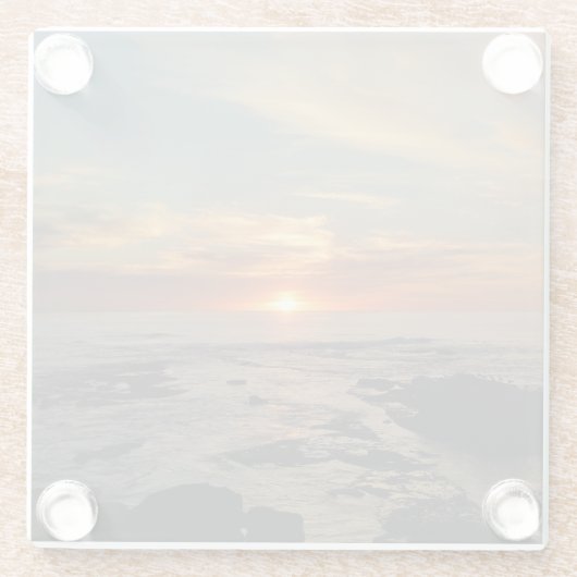 San Diego Sunset II California Seascape Glasuntersetzer (Rückseite)