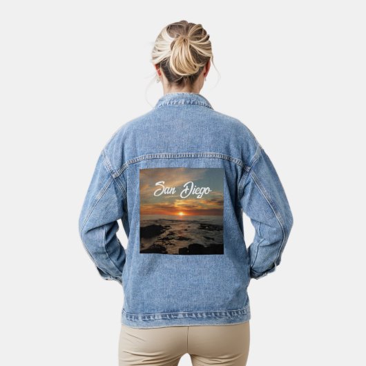 San Diego Sunset II California Seascape Jeansjacke (Modell)