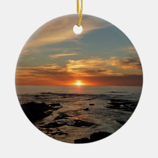 San Diego Sunset II California Seascape Keramikornament (Vorne)