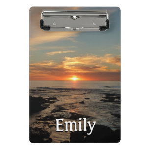 San Diego Sunset II California Seascape Mini Klemmbrett