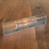 San Diego Sunset II California Seascape Namensplakette (Seite)