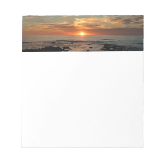 San Diego Sunset II California Seascape Notizblock (Vorderseite)