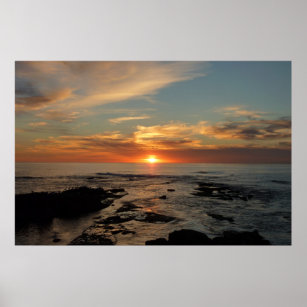 San Diego Sunset II California Seascape Poster