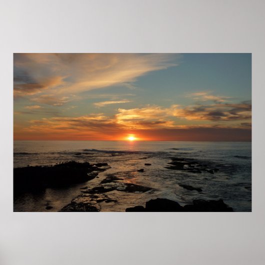 San Diego Sunset II California Seascape Poster (Vorne)