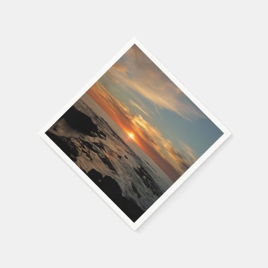 San Diego Sunset II California Seascape Serviette (Ecke)