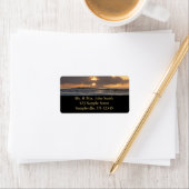 San Diego Sunset IV California Seascape Adressaufkleber (Insitu)