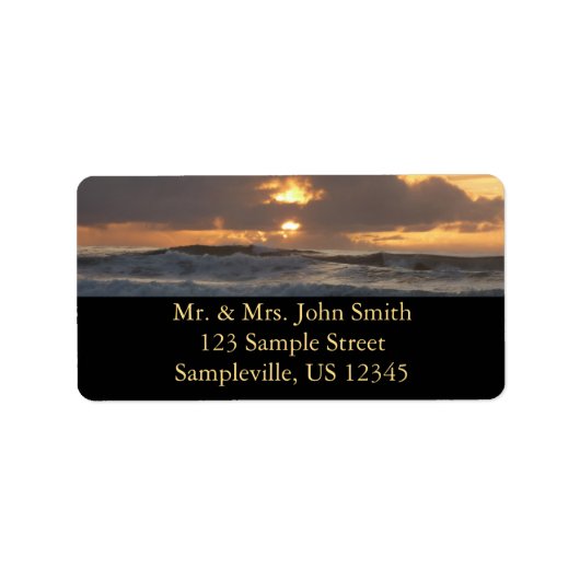 San Diego Sunset IV California Seascape Adressaufkleber (Vorne)