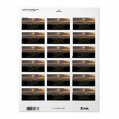 San Diego Sunset IV California Seascape Adressaufkleber (Vorne)