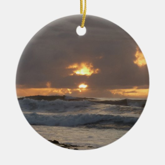 San Diego Sunset IV California Seascape Keramik Ornament (Vorne)