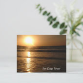 San Diego Sunset Postcard Postkarte (Stehend Vorderseite)