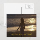 San Diego Sunset Postkarte (Vorne/Hinten)