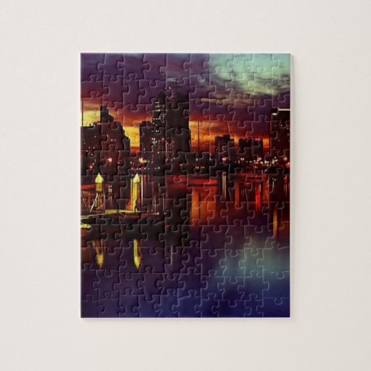 San Diego Sunset Skyline Puzzle (Vertikal)