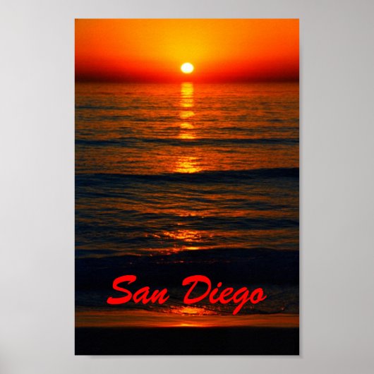 San Diego Sunset von Bill Kuffrey Poster (Vorne)