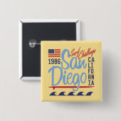 San Diego Surf Challenge 1986 Button (Vorne & Hinten)